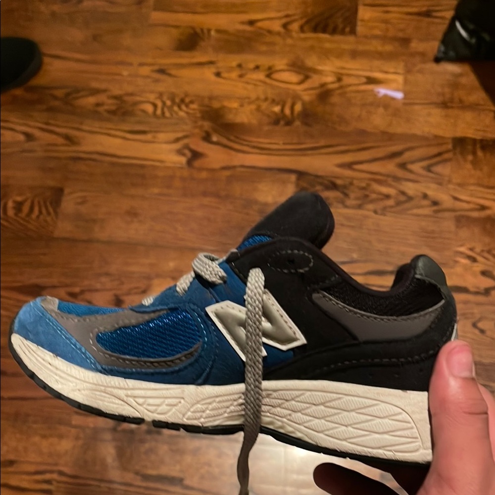 Kids Blue and Black Sneakers